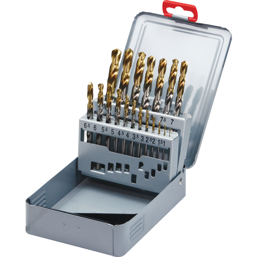 1-10.00mm x 0.5mm HSS-TIN DRILLS (SET-19)